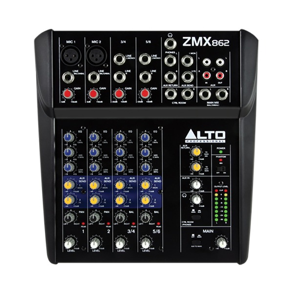 Alto ZMX862 4 kanaals PA mixer